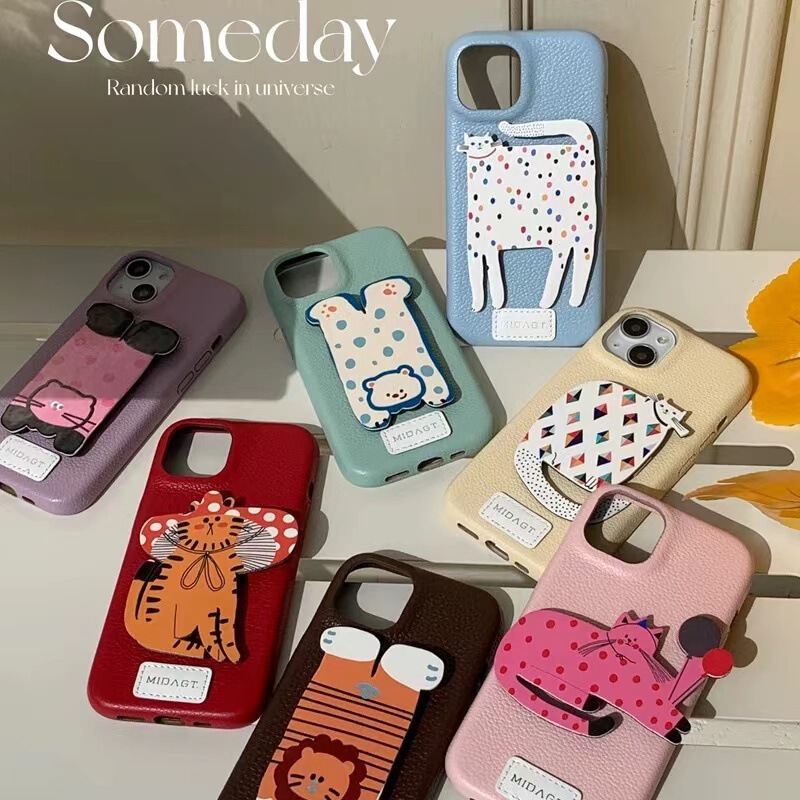 Fun Funny Animal Folding Stand for iphone16promax Phone Case Apple 13 New 14 Couple