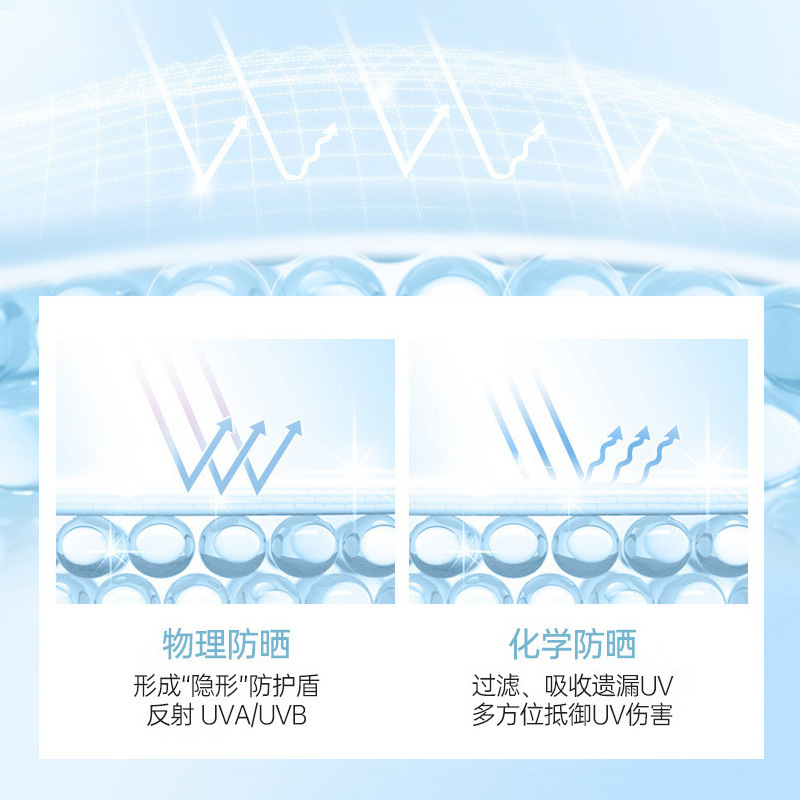 大容量ブルーファットアイソレーション日焼け止め 50 特殊汗防止、水分補給、保湿、抗 UV 学生軍事訓練|undefined