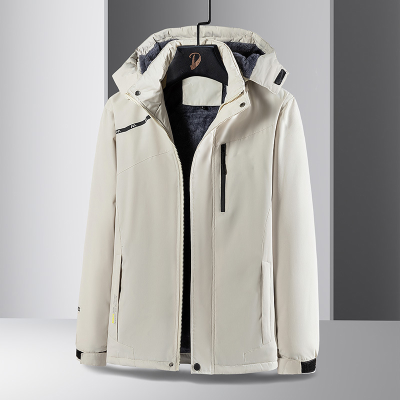 Abbigliamento maschile per uomo, abbigliamento da alpinismo per esterni ispessito, giacca per mezza età e anziani, antivento e caldo, può essere riqualificato_voghion.com