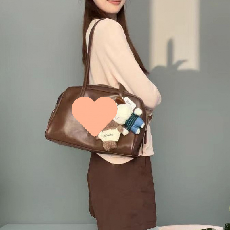 巴赫站台枕头包包女式2025新款复古上班通勤手提大包新款单肩手提|undefined