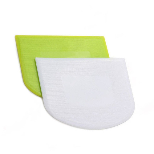 Stainless steel flour cutting dough cutting plastic scraper PE soft scraper cake cream baking equipment cross-border
