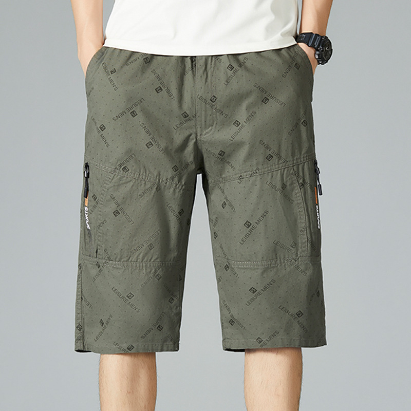 New Summer Style 7/8 Shorts American Camouflage Thin Men's Summer Workwear Trendy Brand Large Size Casual 7/8 Pants