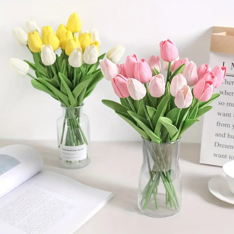 Bulk Tulips Pu Mini Tulip Artificial Flower Bouquet Cross-Border Artificial Flow