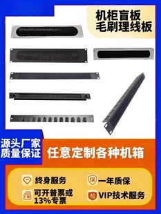 Brush Cable Management Rack 1U 2U Network Cabinet Dust-Proof Blind Plate Network Cable Manager Fiber Optic Cable Management Rack Threading Baffle