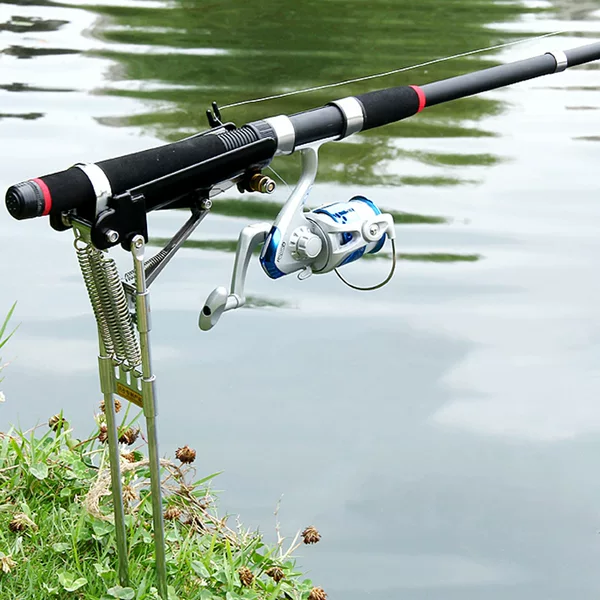 Fishing Rod Bracket Inserted and Hanged Easy Stainless Steel Foldable Fishing Supplies Hand Rod Sea Rod Multifunctional Automatic Battery