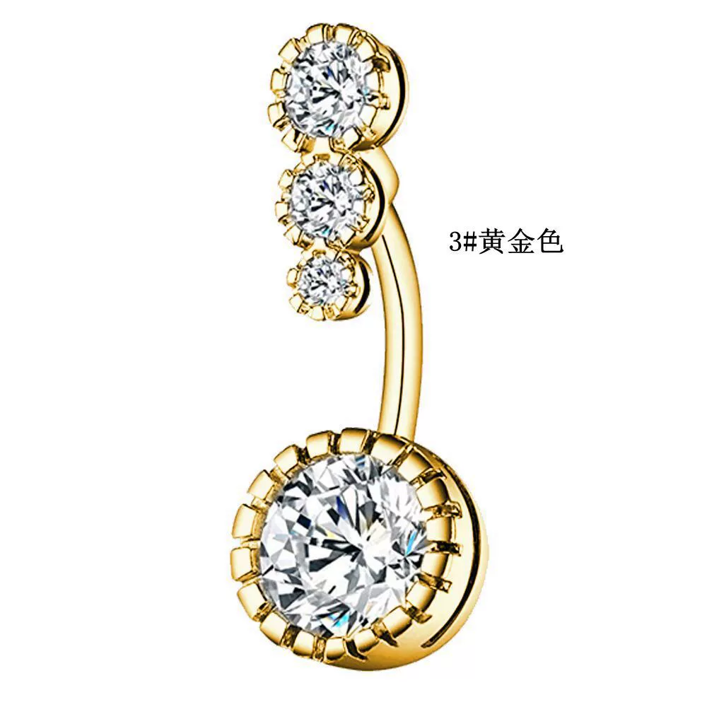 Пупочная подвеска (Emperor Jewelry) 316L нержавеющая сталь, сердечко и бант CZ, 16×1.0 мм