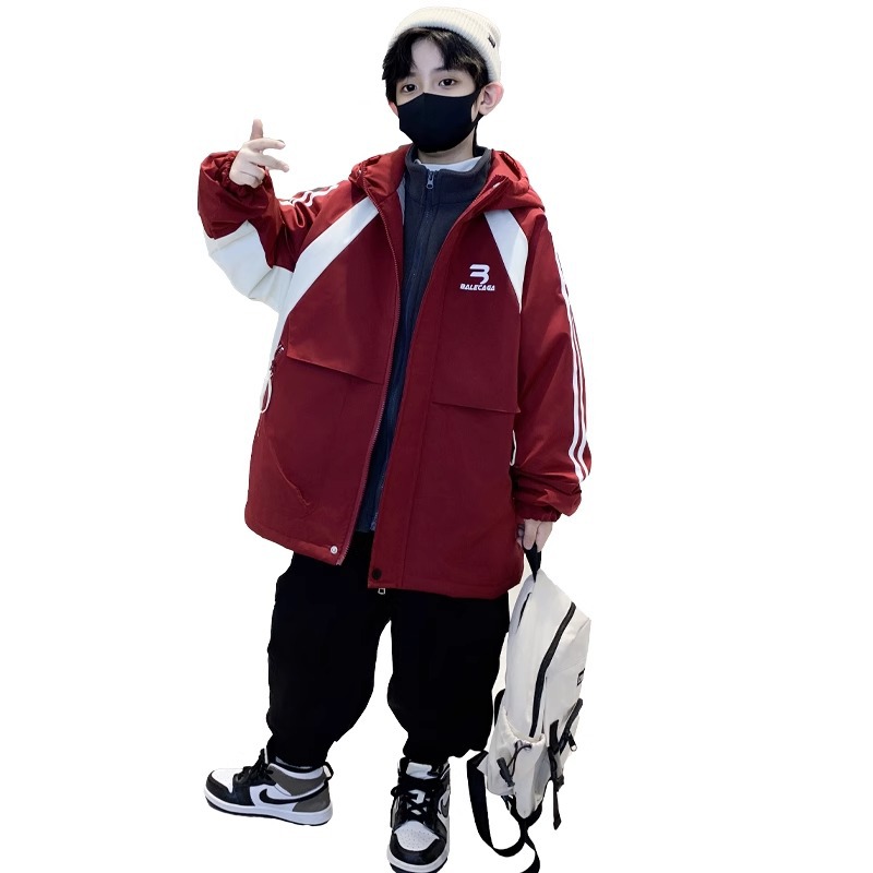 (2개) 어린이 소년 코트 3 대 1 재킷 겨울 옷 새로운 스타일 큰 어린이 면화 패딩 러시 옷 HUZHOU ZHILI