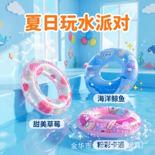 工厂直销卡通充气泳圈 多规格加厚防侧翻游泳圈 跨境电商专供现货