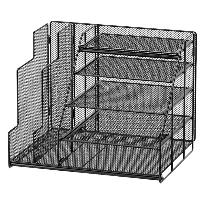 Трансграничная новая офисная пятислойная настольная металлическая стойка для файлов, ящик для хранения файлов, оптовая продажа