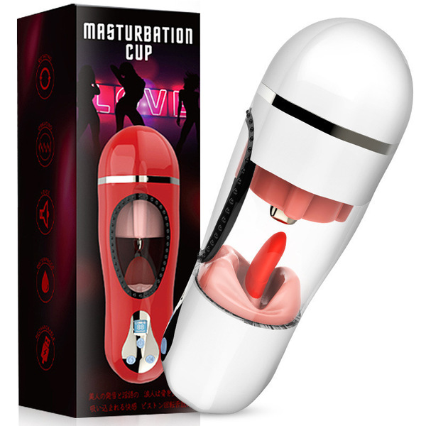 Wanle Night Battle Cup Intelligent Warm Tongue Licking Deep Throat Digital Charging Aircraft Cup Men's Mercele Adult Interests
