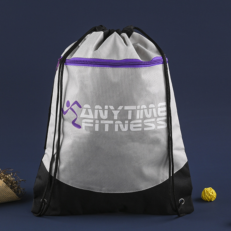 新款迷彩涤纶抽绳袋儿童双肩牛津布收纳袋运动广告背包袋收口袋