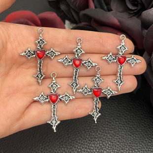 38*28mm���yɫ�Ͻ�ʮ�ּܐ��ĵ��� �������Ʒ������diy����