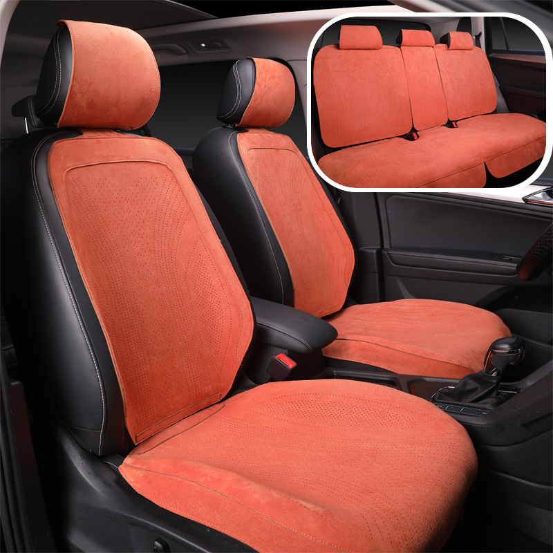 Summer suede car seat cushion, suitable for all seasons, breathable saddle-style car seat pad, ventilated car seat cushion