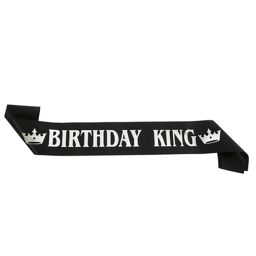 Men's Birthday Ceremony Belt Men's Birthday KING Bronzing Belt Birthday Party Shoulder Strap Decoration