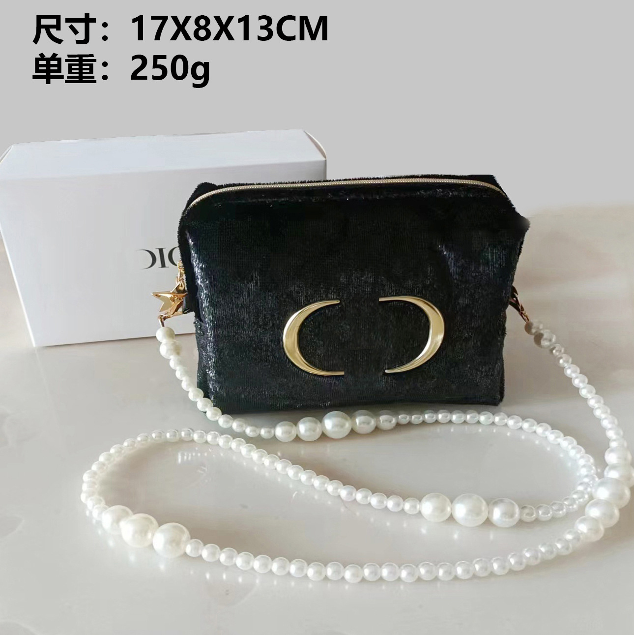 新しい化粧品バッグ、国内向けピンクのスペースコットン、超柔らかさ、ポータブル、高級ハンドバッグ、化粧品収納バッグ