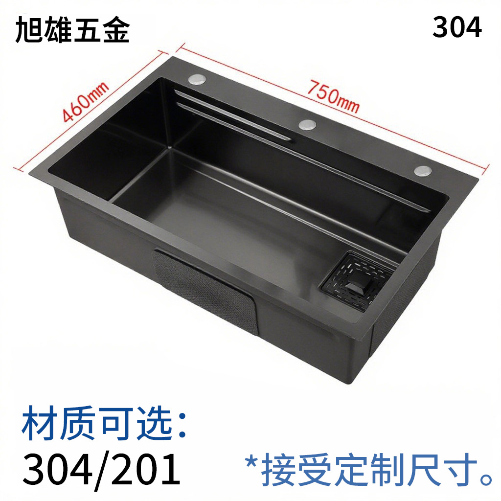 Cocina de acero inoxidable lavabo de acero inoxidable lavabo de doble ranura de una sola ranura lavabo integral espesado lavabo manual lavabo de platos