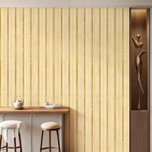 格栅自粘墙纸电视背景墙wallpaper复古客厅墙贴条纹家用壁纸贴纸
