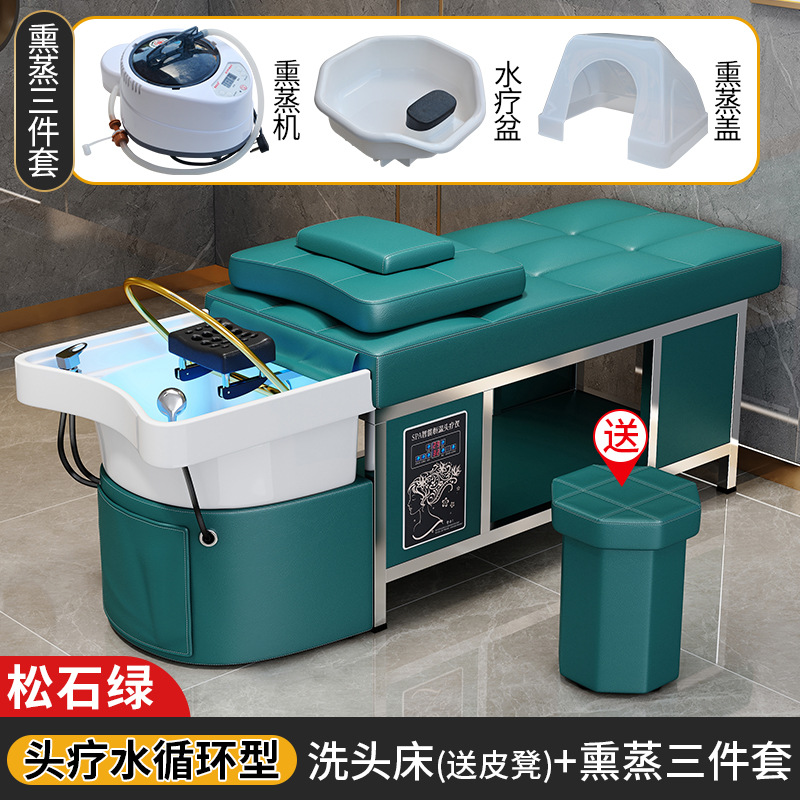 Cuenca de cerámica-verde turquesa + CIRCULACIÓN DE AGUA + Fumigación