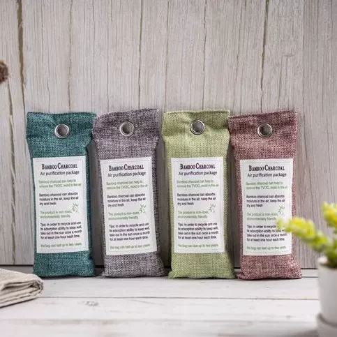 跨境竹炭包鞋子鞋柜除味除臭室内衣柜活性碳包75克鞋塞干燥剂除湿