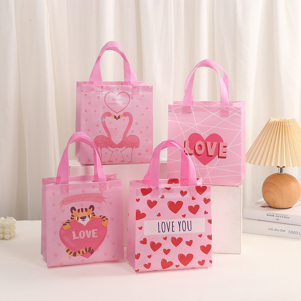 无纺布情人节生日手提袋加制印花logo婚礼购物袋礼物礼品