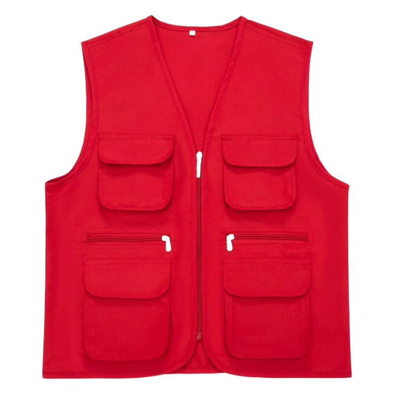 Custom waistcoat overalls labor protection decoration tooling photography multi-pocket waistcoat logo printing site construction vest