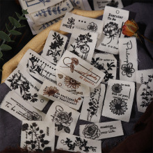 番茄酱少女植物主题布艺素材 植物学印记 复古手绘手账装饰素材纸