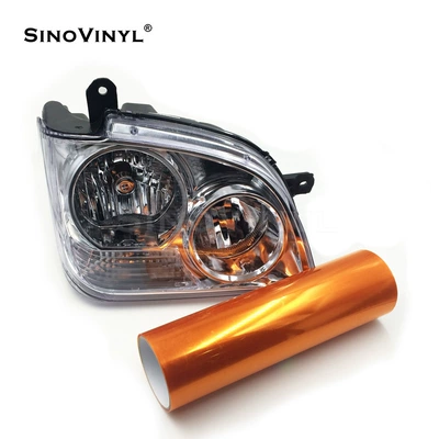 change film motorcycle headlight | Automotive Film - 039-m-orange