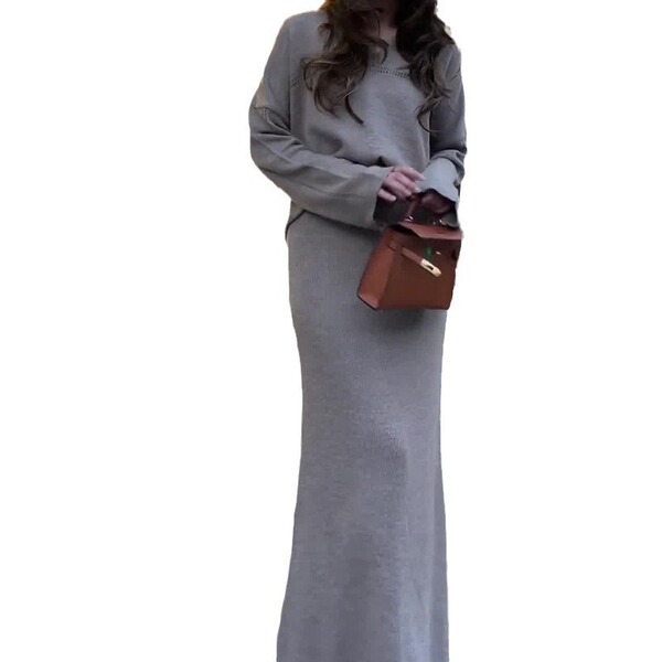 demi-season solid color comfortable set for leisure