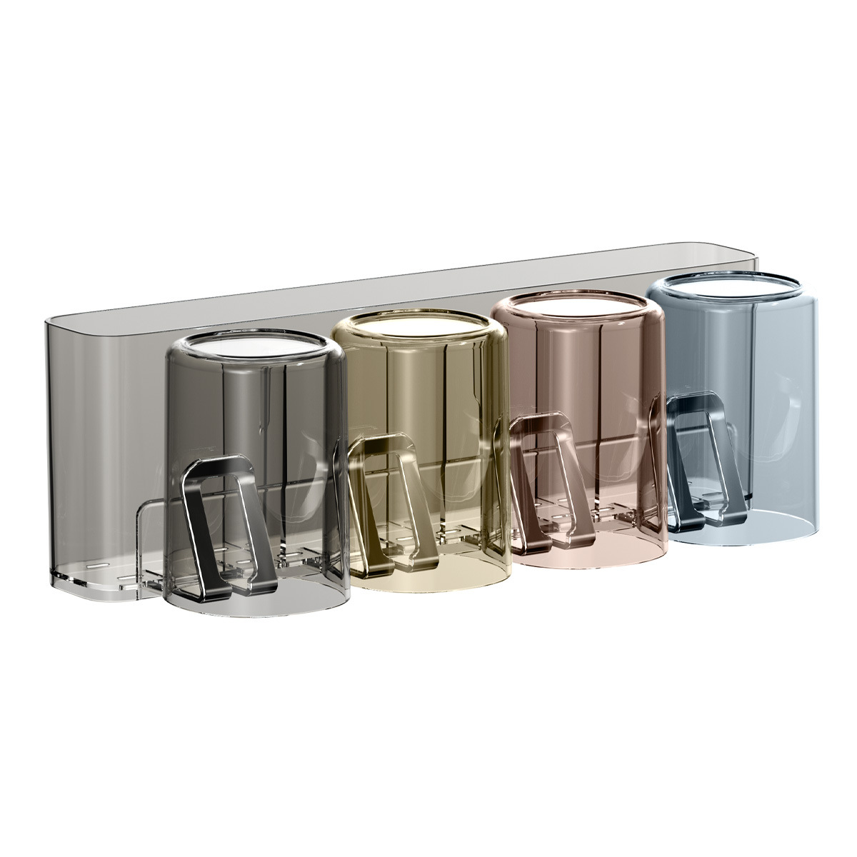 cepillo de dientes estante de almacenamiento sin agujeros taza de cepillo de dientes taza de enjuague colgante de pared estante de pared tipo baño eléctrico conjunto doméstico