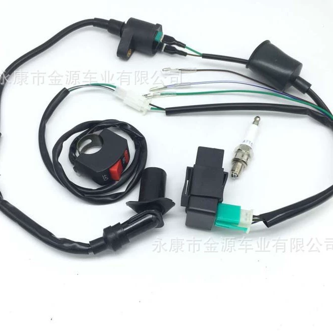 50CC 70cc 110CC 125CC ножной Запуск жгута проводов в сборе CDI переключатель пламени Свеча зажигания