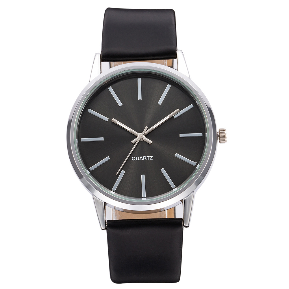 Men Quartz Watch Set With Bracelet Necklace Ring And Leather Strap_voghion.com