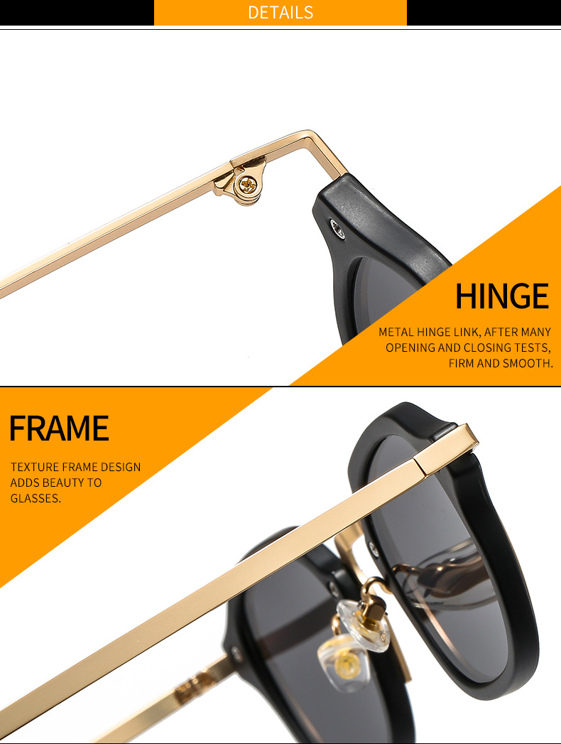 Fashion Color Block Ac UV400 Protection Square Patchwork Full Frame Women's sunglasses Running display picture 5