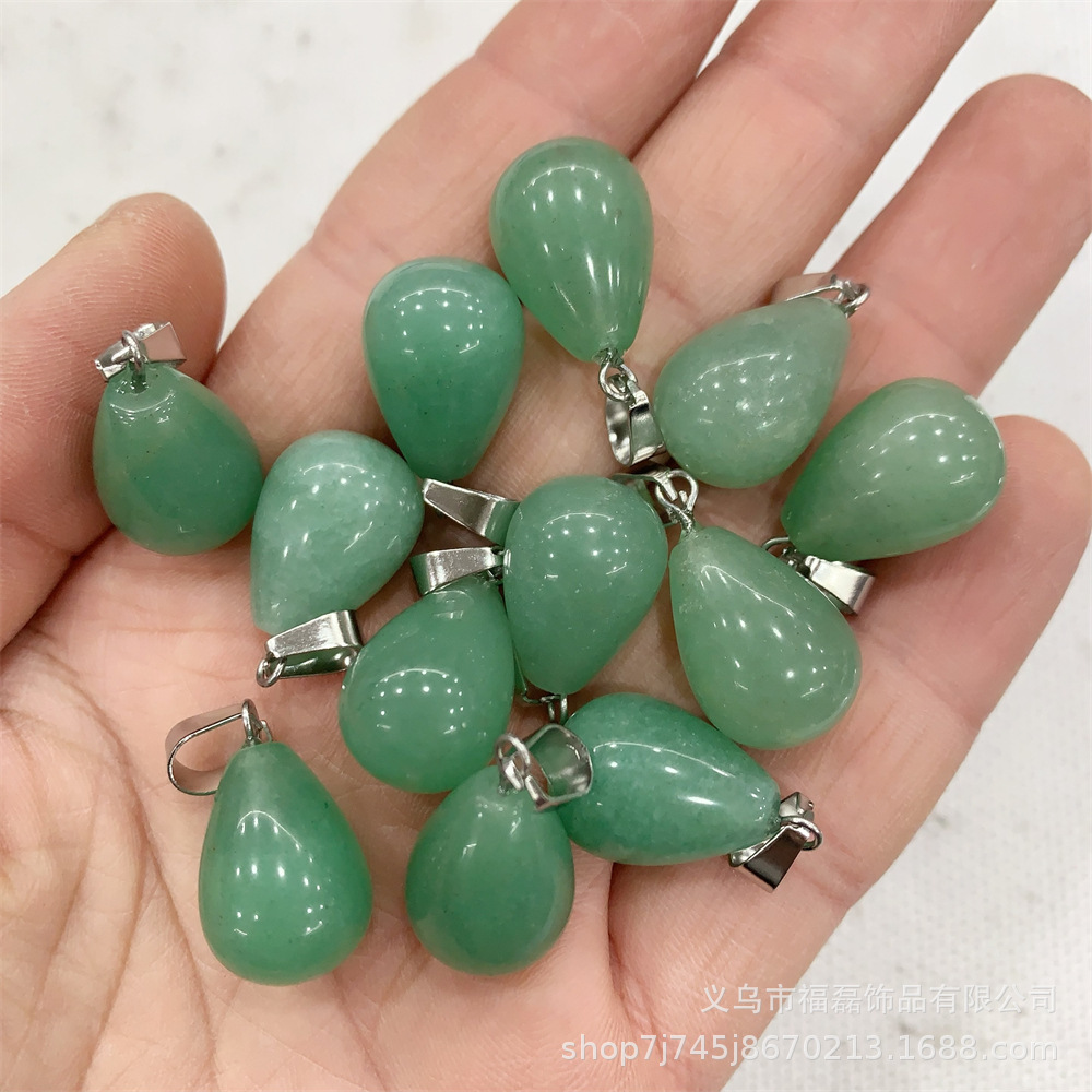 13*18mm ronda gota de agua colgante amatista natural Ojo de Tigre colgante de Piedra DIY pendientes collar de accesorios de la joyería al por mayor