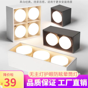 Surface-Mounted Downlight Led Without Main Light Living Room Home Downlight Double-Head Grille Light Bold Light Bedroom Light Gx53 Light Source