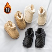 宝宝雪地靴2023冬季新款女童加绒加厚保暖棉鞋防滑防水儿童学步鞋