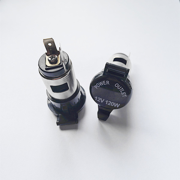 Factory direct car cigarette lighter mother seat car power socket 12-24V metal cigarette lighter mother seat power