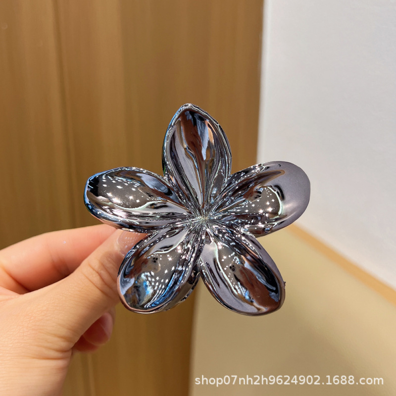 クロスボーダーネットセレブプルメリアヘアピンセット後頭部半分結び花グリッパーシャーククリップシーサイドヘアピン|undefined