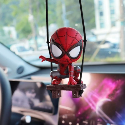Cross-Border Big-Headed Spider-Man Car Car hanging - silver-big-headed-spider