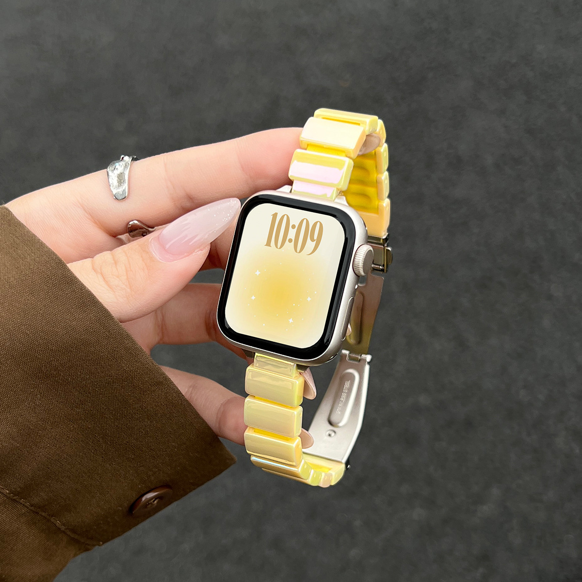 Correa de Silicona para Reloj Inteligente S11 S9/8 de PC, Galvanizado, para iWatch