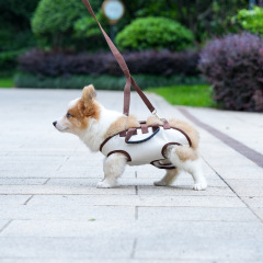 ペット犬アウトドア旅行ポータブルクロスボディバックパック牽引ロープ 3 点セット小型犬猫ショルダーバッグ