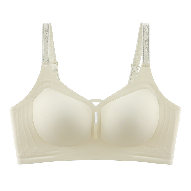 ラテックス温感カップの大きい胸は小さくて薄いです。スチールリングのない下着の上にレースの副乳を集めて調整します。|undefined