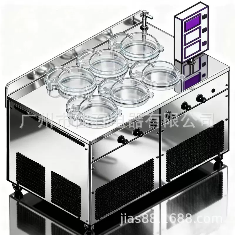 厂家批发 智能 6缸手工冰激凌机 gelato machine 前台冰淇淋机