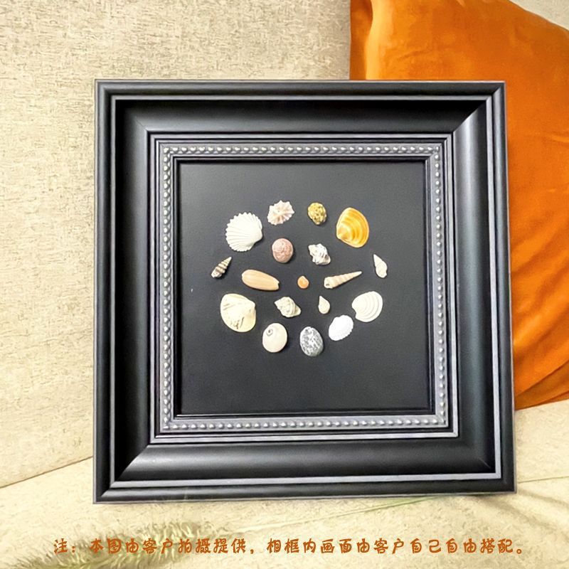 Wide European-Style Retro Large-Size Photo Frame for Tabletop or Wall Hanging, Suitable for Digital Photos, Oil Paintings, Cross-Stitch, and Puzzle Pieces, Square Picture Frame