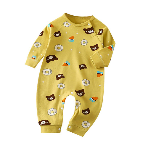 Baby Onesie, New Spring/Autumn Romper, Long-Sleeved Pure Cotton Crawling Suit, Baby Clothing, Infant Clothes