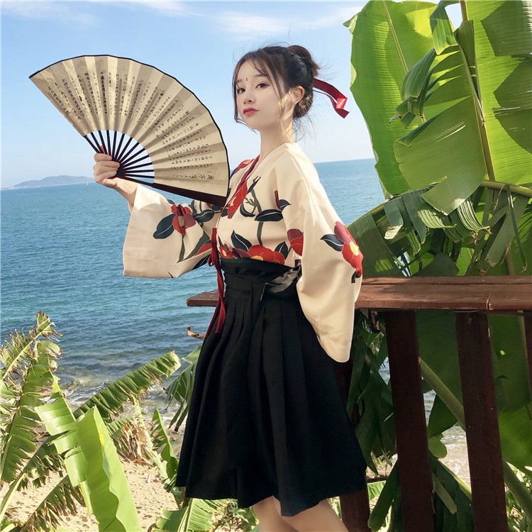 2023 new improved Hanfu Yu Meiren red camellia Oriental retro Chinese style suit girl cosplay class clothes