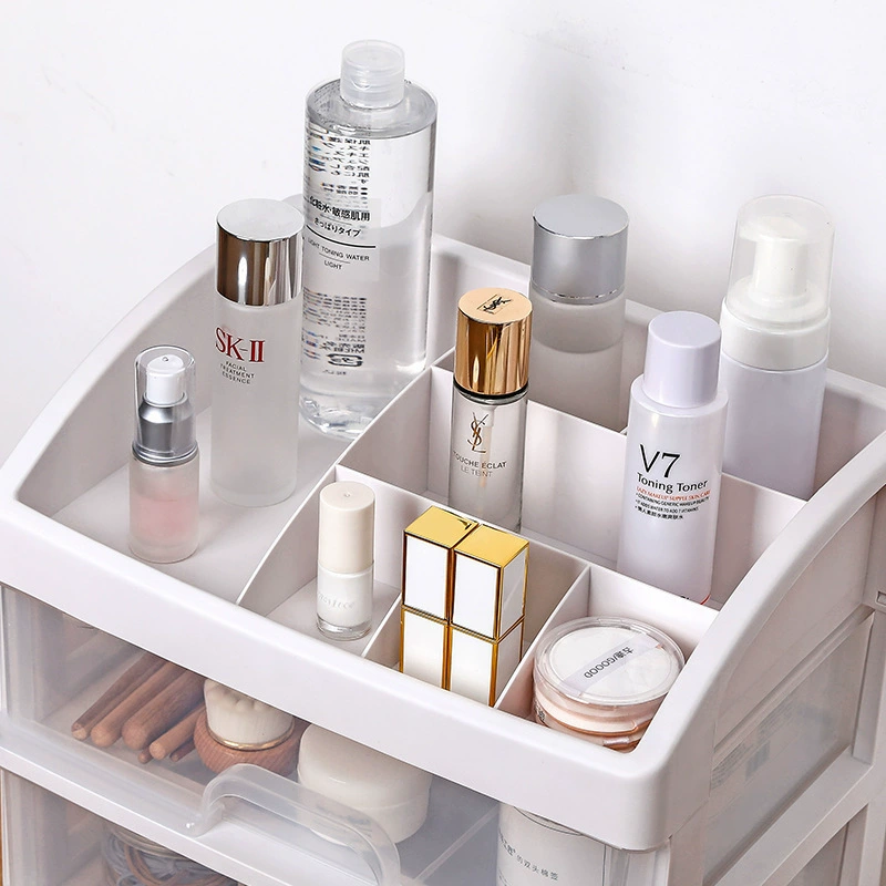 Table storage box, dressing table, plastic storage system for bedroom