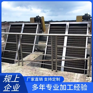 供应不锈钢回转式机械格栅机  双拼结构回转式格栅除污机