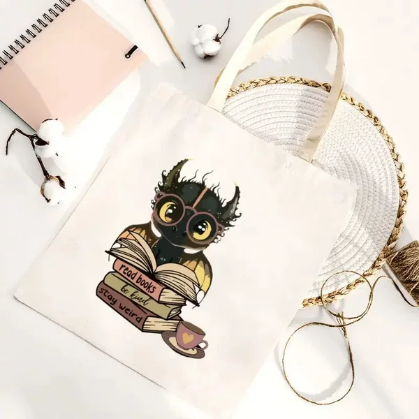 in stock Wholesale Ins Student Large Capacity Shoulder Bag Printed Tote Bag Printable Logo Tote Bag Convenience Bag