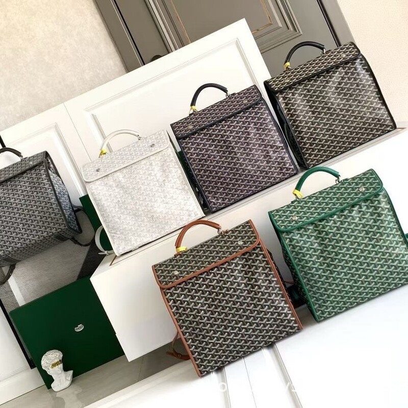 Original Goyard Leather Backpack, Unisex Foldable Travel Backpack, Large Capacity School Bag, Commuter Bag Original Goyard Leather Backpack, Unisex Foldable Travel Backpack, Large Capacity School Bag, Commuter Bag