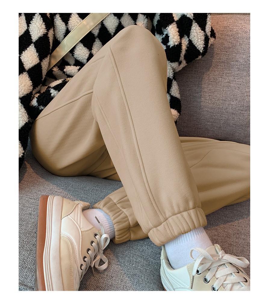 Fleece and thickened sportswear pants for women, new autumn and winter style, loose and versatile, tight-fitting, small label, casual and warm sweatpants pic 22